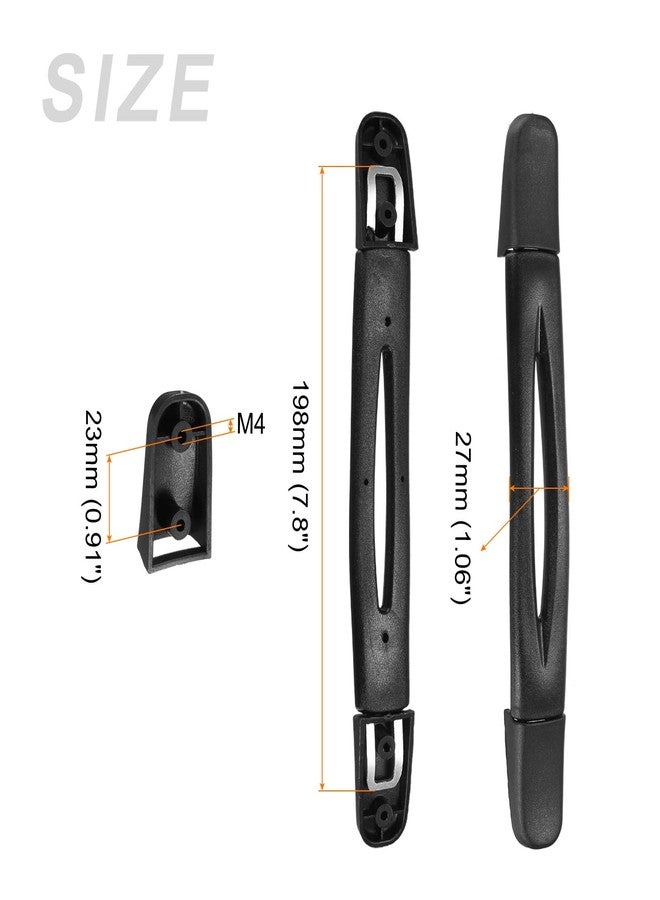 METALLIXITY Luggage Handle Replacement (198mm/7.8") 1Pcs, Plastic Spare Strap Handle Grip - for Home Box Case Suitcase, Black - Image 2